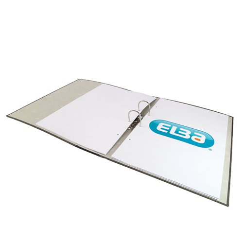This Elba A3 portrait file features a standard lever arch mechanism with a 70mm capacity. The file is made from high quality board covered with cloud effect paper and features a thumb hole for easy retrieval from a shelf. This black lever arch file also comes with a large spine label for easy identification. This pack contains 1 A3 portrait lever arch file.