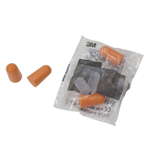 3M87480 3M Disposable Earplugs Uncorded Orange (Pack of 200) 7100100637