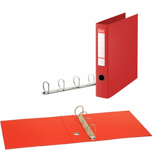 Esselte 4D-Ring A4 Binder 40mm Red 82403 - ACCO Brands - ES82403 - McArdle Computer and Office Supplies