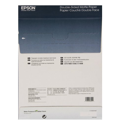 Epson Double-Sided Matte A4 Photo Paper Heavyweight (Pack of 50) C13S041569 EP41569 Buy online at Office 5Star or contact us Tel 01594 810081 for assistance