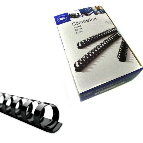 CombBind spines enable you to create stylishly bound, editable documents. Pages lay flat for convenient note taking and photocopying. Made from premium quality, durable material they won't scratch or discolour. A4 16mm. Pack size:100.