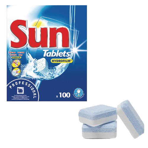 Sun Professional Dishwasher Tablets (Pack of 100) 7515207 AU70074 Buy online at Office 5Star or contact us Tel 01594 810081 for assistance