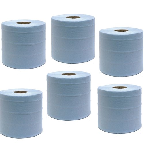 Maxima 2-Ply Blue Centrefeed Hand Wiper 150m (Pack of 6) 1105093 Paper Towels CPD43425