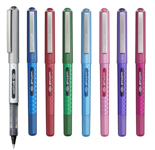 The Uni-Ball Eye Rollerball Pen features a fine 0.7mm nib for a 0.5mm line width, which is ideal for detailed work. The pen contains liquid Super Ink, which is fade resistant, water resistant and tamper proof. The unique system provides a continuous flow of ink down to the last drop for smooth, consistent writing. This pack contains 8 pens in assorted colours.