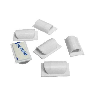 Manage your cables effectively with these self-adhesive PVC clips which are ideal to keep cables in place with their neat and low profile design.
