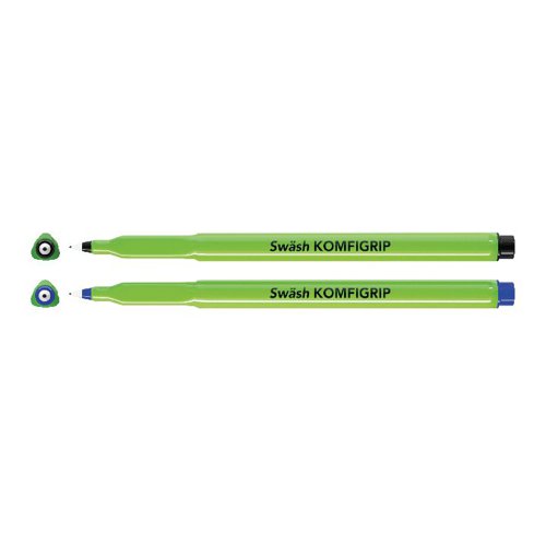 Swash KOMFIGRIP Handwriting Pen Black (Pack of 12) THW12BK EG60233 Buy online at Office 5Star or contact us Tel 01594 810081 for assistance