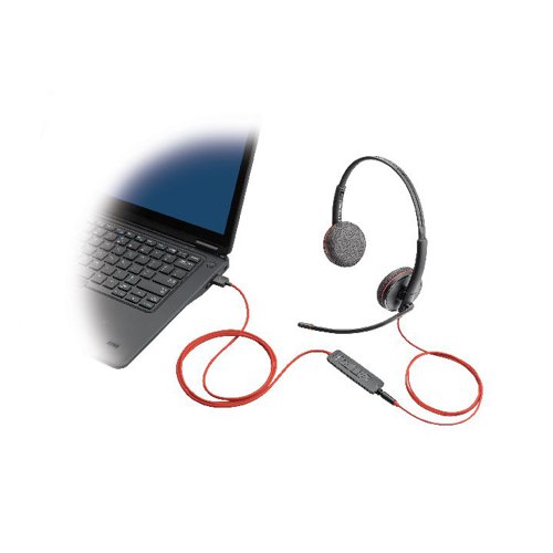Plantronics Blackwire Binaural C3225 USB-A 209747-101 Headsets & Microphones PLR16020