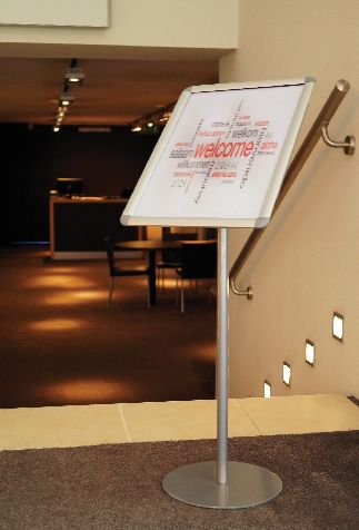 Ideal for entranceways and reception areas, this Twinco display stand will display an A3 document, whether that is a welcome message, a menu or a memo. It has a snapframe design that is easy to use and change signage whenever you need to.