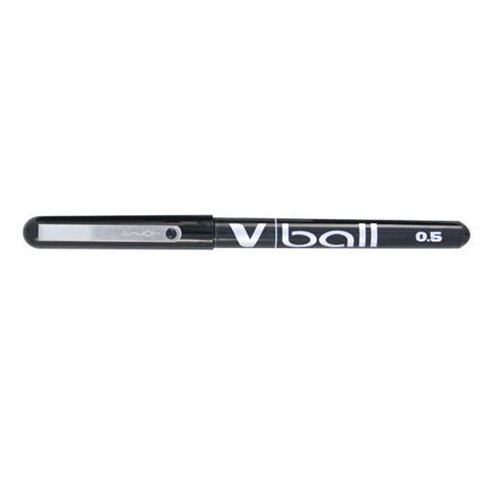 PIBLVB5BK Pilot V-Ball Rollerball Pen Needle Fine Black (Pack of 12) BLVB5-01