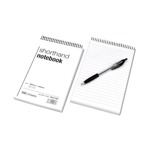 WX31002 Spiral Shorthand Notebook 150 Leaf (Pack of 10) WX31002