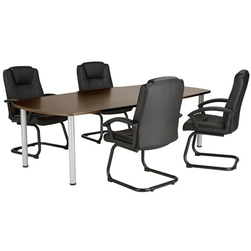 Bring elegance and sophistication to your business meetings with this Jemini Boardroom Table. This boardroom table comes in a high-quality grey oak finish and is ideal for separate meeting rooms or in an open plan office environment. It creates a large surface area measuring W1800xD1200mm, facilitating discussion by creating a comfortable, unified setting for your meetings.