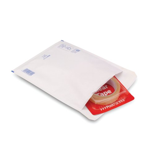 Bubble Lined Envelopes Size 5 220x265mm White (Pack of 100) XKF71450 Padded Bags XKF71450