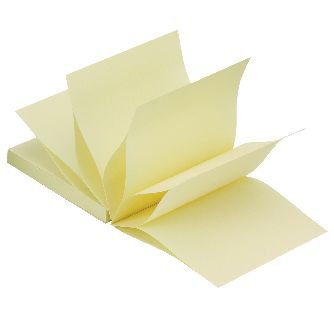 Q-Connect Fanfold Notes 75x75mm Yellow (Pack of 12) KF02161 - VOW - KF02161 - McArdle Computer and Office Supplies