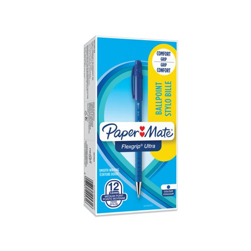 PaperMate Flexgrip Ultra Ballpoint Pen Medium Blue (Pack of 12) S0190153 - Newell Brands - GL24531 - McArdle Computer and Office Supplies