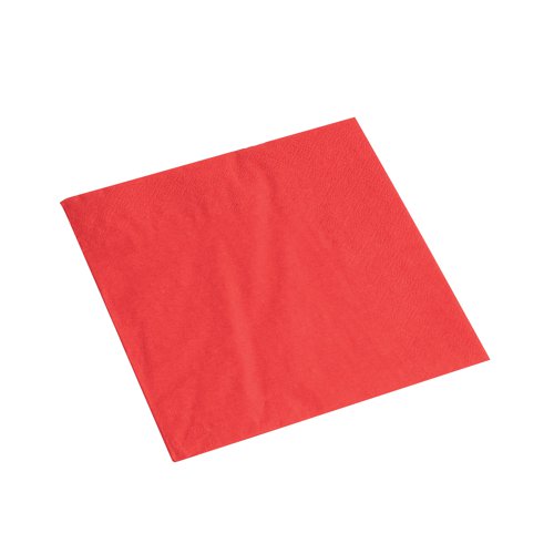 Maxima Napkins 330x330mm 2-Ply Red (Pack of 100) VSMAX33/2R CPD01215 Buy online at Office 5Star or contact us Tel 01594 810081 for assistance