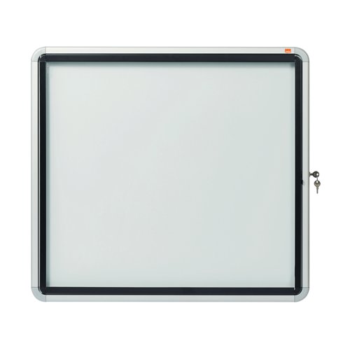 Designed for outdoor use, this Nobo Weatherproof Case features a 4mm toughened glass door for optimum safety and security. Choose to write on the drywipe board or secure printed pages with magnets and lock the door to prevent tampering. The strong aluminium frame is powder coated for extra durability and corrosion resistance, and silicone seals protect contents from wind, rain and condensation.