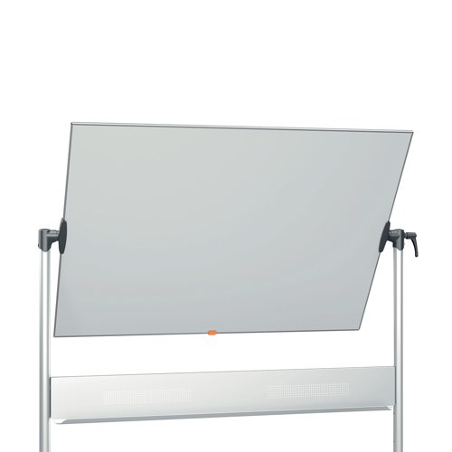 Mobile magnetic whiteboard with slim and unobtrusive frame that maximises space on the whiteboard surface. A stylish whiteboard pen tray sits below the board surface, ideal for storage of whiteboard accessories. This mobile whiteboard on wheels offers easy movement between locations with lockable castors for additional stability. The enamel magnetic whiteboard surface delivers a superior level of erasability, for frequent use. Size: 1200x900mm.