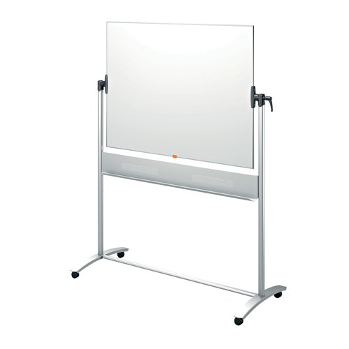 Mobile magnetic whiteboard with slim and unobtrusive frame that maximises space on the whiteboard surface. A stylish whiteboard pen tray sits below the board surface, ideal for storage of whiteboard accessories. This mobile whiteboard on wheels offers easy movement between locations with lockable castors for additional stability. The steel magnetic whiteboard surface delivers increased erasability, for moderate use. Size: 1200x900mm.