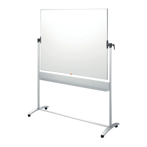 Mobile magnetic whiteboard with slim and unobtrusive frame that maximises space on the whiteboard surface. A stylish whiteboard pen tray sits below the board surface, ideal for storage of whiteboard accessories. This mobile whiteboard on wheels offers easy movement between locations with lockable castors for additional stability. The steel magnetic whiteboard surface delivers increased erasability, for moderate use. Size: 1500x1200mm.