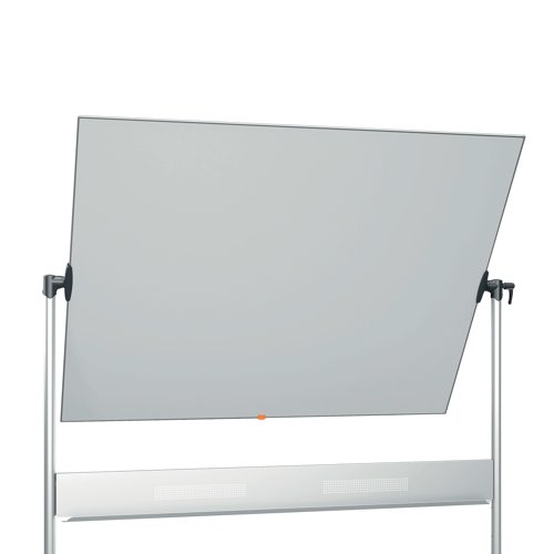 Mobile magnetic whiteboard with slim and unobtrusive frame that maximises space on the whiteboard surface. A stylish whiteboard pen tray sits below the board surface, ideal for storage of whiteboard accessories. This mobile whiteboard on wheels offers easy movement between locations with lockable castors for additional stability. The steel magnetic whiteboard surface delivers increased erasability, for moderate use. Size: 1500x1200mm.