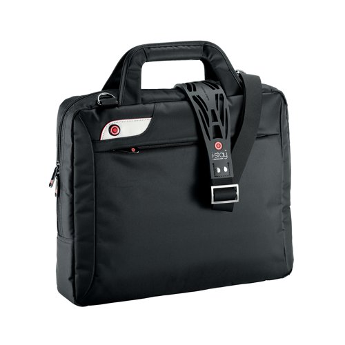 Ideal for school, work or travel use, this ultra slim laptop bag is recommended by the College of Chiropractors for its ability to minimise muscular aches and pains usually associated with carrying a heavy shoulder bag. The case includes an i-stay non-slip strap and trolley retainer strap. Suitable for laptop protection in a 16 inch padded compartment complete with organiser section and a front zip pocket.