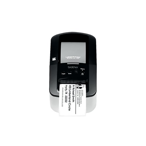 Print up to 93 labels per minute with this attractive silver desktop label printer from Brother. The printer functions without installing drivers, thanks to the built-in P-touch Editor Lite Label design software which supports 8 different styles and 3 different sizes of typeface. The versatile printer can produce labels up to 62mm wide and 1m long with a high quality print resolution of up to 300 x 600dpi. This pack comes with two DK starter rolls so you can get printing straight away.