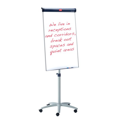 Nobo Barracuda Mobile Flipchart and Drywipe Easel Dark Blue 1902386 - ACCO Brands - NB25017 - McArdle Computer and Office Supplies