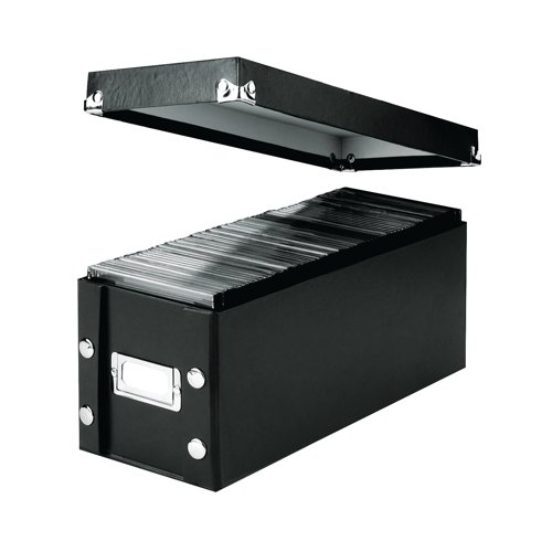 For a stylish way to store all of your DVDs, this Leitz Click and Store DVD Box is ideal for preventing the loss and misplacement of your most precious items. Each box is easily assembled, with a design that simply clicks together to provide reliable storage, protecting your media from a range of damage and threats. With the capacity to add a label at the front, you can make sure that your information is easy to find when in storage.