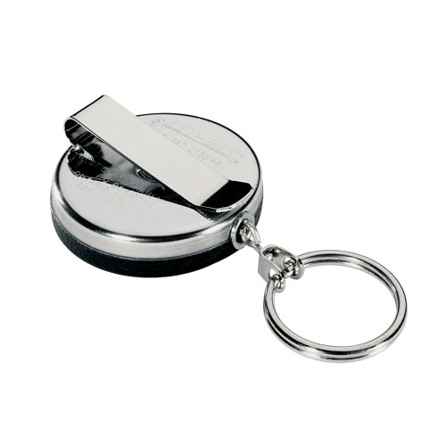 SEC80001 | Ensuring that your keys remain permanently fixed to your person, this key reel features an extending and retractable nylon coated stainless steel cord that is guaranteed not to break, for long lasting and high quality storage for your keys.