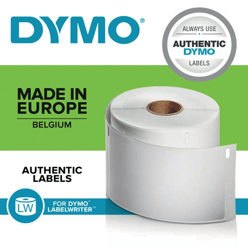 Print all the name badges you need for your next meeting or conference with this pack of 300 Adhesive Name Badge Labels from Dymo. You can print anything from a single 89x41mm label to the entire roll at once using the efficient thermal print mechanism - no ink required. The self-adhesive backing makes it easy to secure your labels to clothing or any other surface. This roll is suitable for high-speed use with all LabelWriter printers.