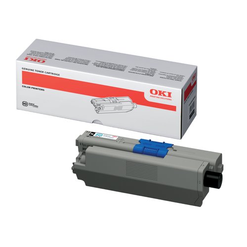 Install a genuine OKI Black Toner Cartridge (44469803) for outstanding print quality and reliability from your OKI laser printer. Order a new toner cartridge when you see a Toner Low message on your OKI printer, or when you notice faded print or colour. Then replace it when you see the Toner Empty error on the display to resume printing as quickly as possible. This standard yield toner cartridge is packed with enough black toner to print 3,500 pages.