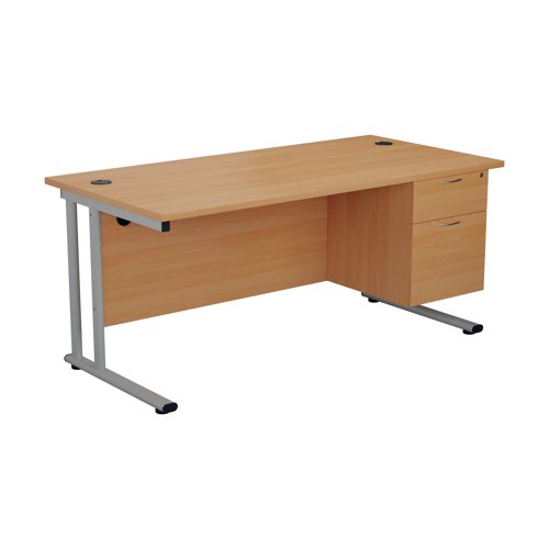 Offering a convenient and flexible place to store documents, papers and stationery, this beech-finish fixed pedestal fits Jemini standard desking. The pedestal features 1 box drawer and 1 filing drawer suitable for foolscap suspension filing. This pedestal measures W400xD500xH510mm.