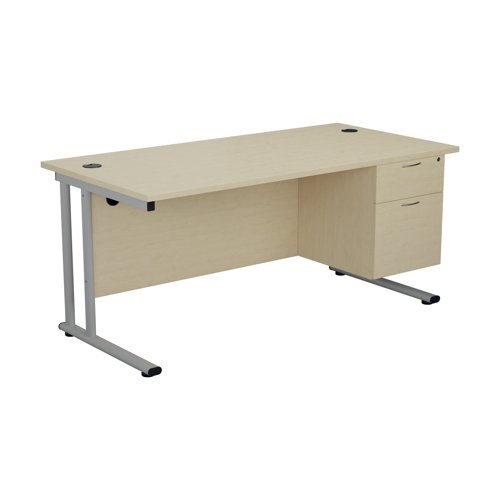 Offering a convenient and flexible place to store documents, papers and stationery, this fixed pedestal in Maple fits Jemini standard desking. The pedestal features 1 box drawer and 1 filing drawer suitable for foolscap suspension filing. This pedestal measures W400 x D500 x H510mm.