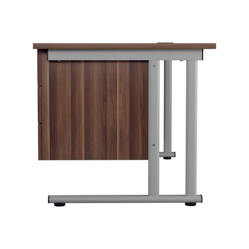 Offering a convenient and flexible place to store documents, papers and stationery, this fixed pedestal in Dark Walnut fits Jemini standard desking. The pedestal features 3 box drawers and measures W400 x D600 x H510mm.