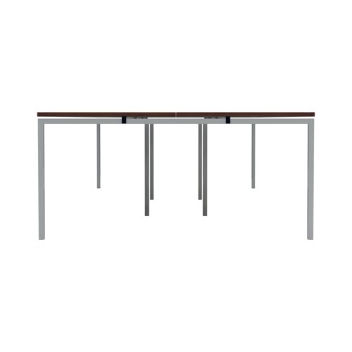 The Jemini Bench System Desking is ideal for offices where space is at a premium. Each bench desk has a tubular steel leg construction with an MFC finish floating top effect. The scalloped desktops allow for easy access to cables. Each bench desk measures 4800x1600x730mm.