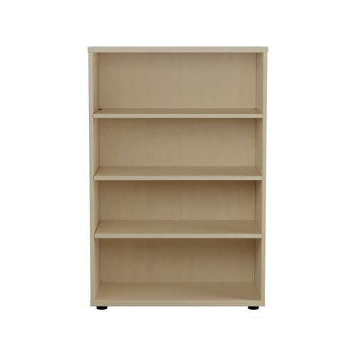 This Jemini Bookcase provides a convenient storage solution for organised office filing. Complete with three shelves, this bookcase is suitable for filing and storing lever arch and box files. The bookcase measures W800 x D450 x H1200mm and comes in a maple finish to complement the Jemini furniture range.