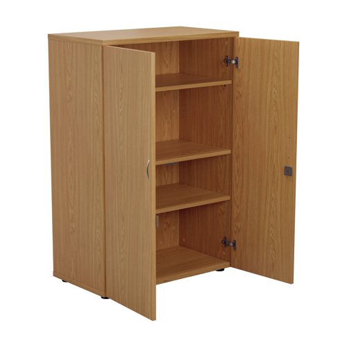 This Jemini Cupboard provides a convenient storage solution for organised office filing. Complete with four shelves, this cupboard is suitable for filing and storing lever arch and box files. The cupboard measures 800x450x1600mm and comes in a nova oak finish to complement the Jemini furniture range.