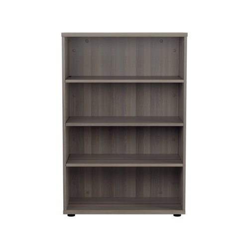 This Jemini Bookcase provides a convenient storage solution for organised office filing. Complete with four shelves, this bookcase is suitable for filing and storing lever arch and box files. The bookcase measures 800x450x1600mm and comes in a grey oak finish to complement the Jemini furniture range.