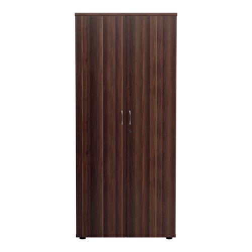 This Jemini Cupboard provides a convenient storage solution for organised office filing. Complete with four shelves, this cupboard is suitable for filing and storing lever arch and box files. The cupboard measures W800 x D450 x H1800mm and comes in a dark walnut finish to complement the Jemini furniture range.