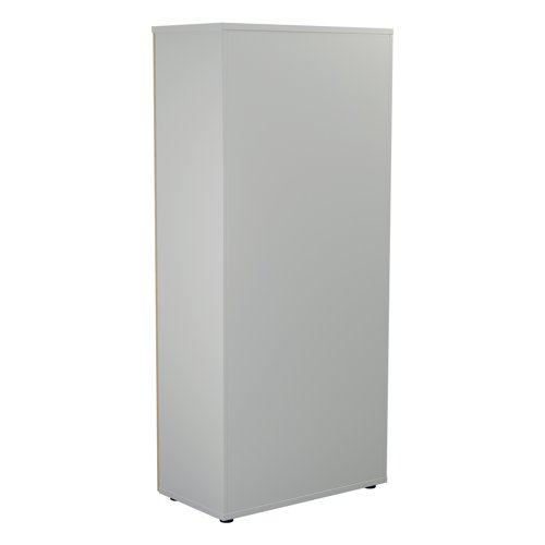This Jemini Switch Cupboard provides a convenient storage solution for organised office filing. Complete with four shelves, this cupboard is suitable for filing and storing lever arch and box files. The cupboard measures 800x450x1800mm and comes in a white finish with maple doors to complement the Jemini furniture range.