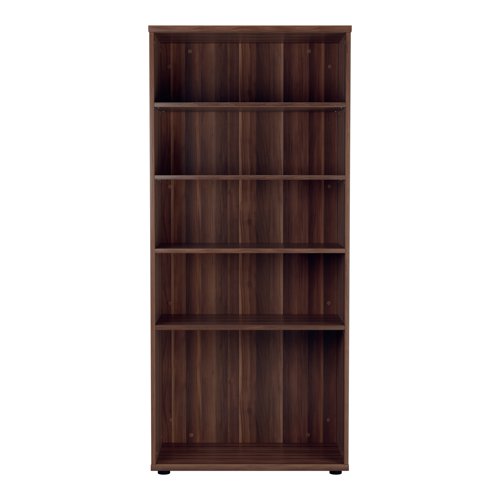 Jemini Wooden Bookcase 800x450x1800mm Dark Walnut KF810988 VOW