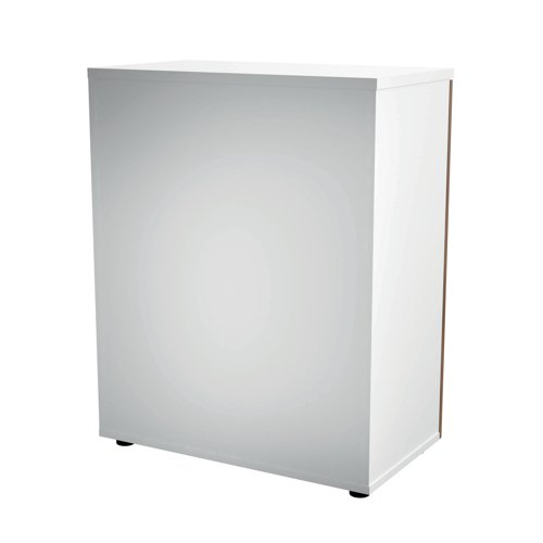 Jemini Wooden Cupboard 800x450x730mm White/Dark Walnut KF811282 Cupboards KF811282