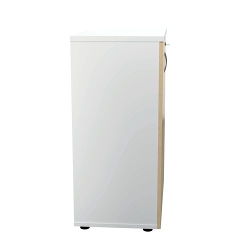 Jemini Wooden Cupboard 800x450x730mm White/Maple KF811305 - KF811305