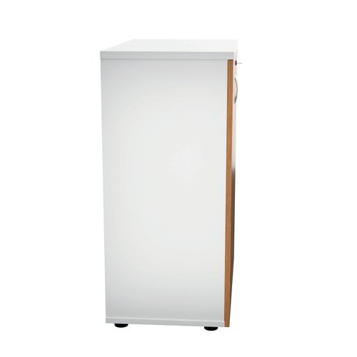 Jemini Wooden Cupboard 800x450x730mm White/Nova Oak KF811312 - VOW - KF811312 - McArdle Computer and Office Supplies