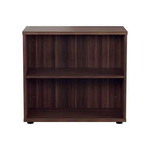 This Jemini Bookcase provides a convenient storage solution for organised office filing. Complete with one shelf, this bookcase is suitable for filing and storing lever arch and box files. The bookcase measures W800 x D450 x H700mm and comes in a dark walnut finish to complement the Jemini furniture range.