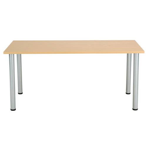 KF816661 Jemini Rectangular Meeting Table 1800x800x730 Nova Oak/Silver KF816661