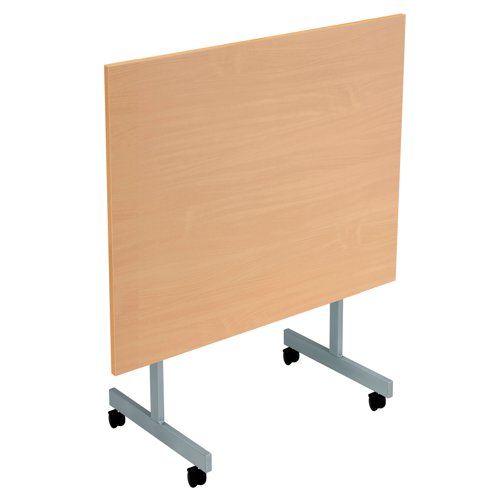 Jemini Rectangular Tilting Table 1200x800x720mm Beech/Silver KF816776 - VOW - KF816776 - McArdle Computer and Office Supplies