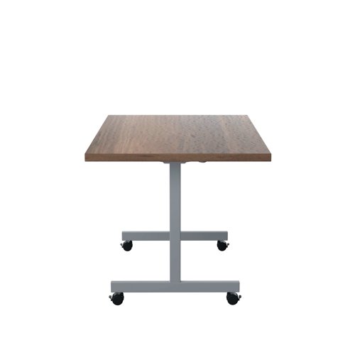 Jemini Rectangular Tilting Table 1200x800x720mm Dark Walnut/Silver KF816783 - KF816783
