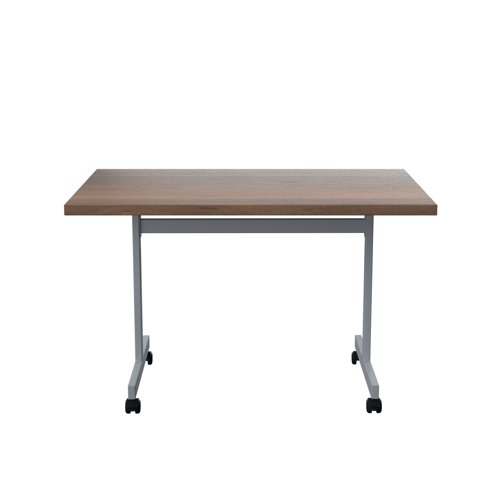Jemini Rectangular Tilting Table 1200x800x720mm Dark Walnut/Silver KF816783 - KF816783