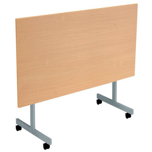 Jemini Rectangular Tilting Table 1600x800x720mm Beech/Silver KF816875